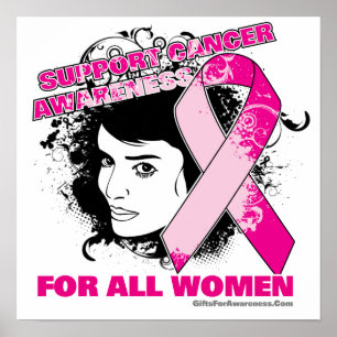 Consciência do cancro da mama do apoio - poster