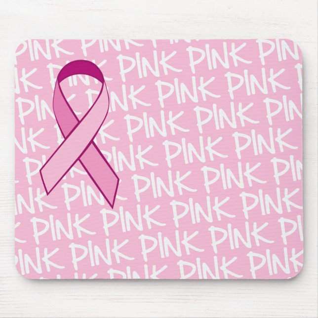 Consciência Mousepad do cancro da mama - fita (Frente)