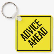 Conselho à frente Chaveiro de quadrado metálico