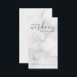 Conselho Aconselhamento e Cartão de Desejo Clássico Marble<br><div class="desc">Adicione um toque pessoal ao seu casamento com um moderno guião de casamento e um cartão de desejos. Este cartão de conselho apresenta o título 'palavras de sabedoria' com detalhes no script de cinza e no estilo de fonte sans serif em fundo de mármore branco. Perfeito para casamento, chá de...</div>