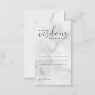 Conselho Aconselhamento e Cartão de Desejo Clássico Marble