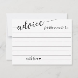 Conselho Aviso para a mãe ser um cartão de Chá de fraldas