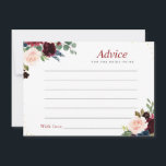 Conselho cartão de aconselhamento floral do marinho waterco<br><div class="desc">Um simples design floral com lindas flores de marinho-d-água e detalhes dourados nas bordas e nas costas. Sinta-se livre para alterar as cores e os detalhes do texto.</div>