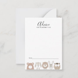 Conselho Cartão De Aconselhamento Para Chás de fraldas De A