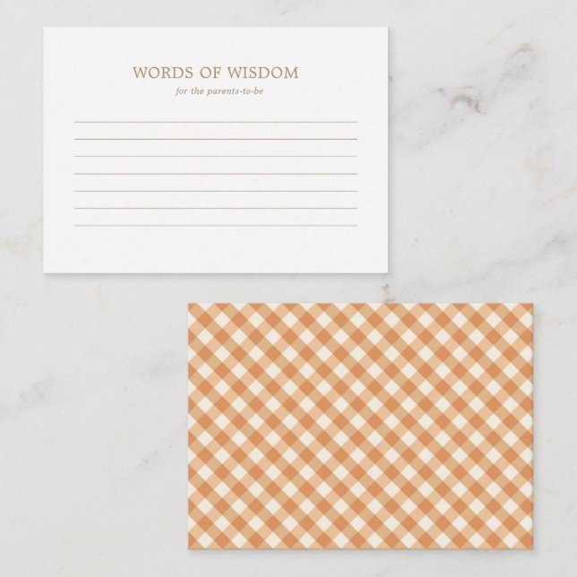 Conselho Cartão de Aviso - Chá de fraldas de outono Russo (Frente/Verso)