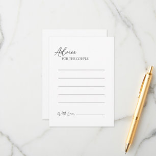 Conselho Cartão de Aviso de Casamento Clássico Moderno