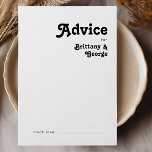 Conselho Cartão de Aviso de Casamento com Letra Retroativa<br><div class="desc">Este moderno cartão de aviso de casamento com a autoria é perfeito para o seu único e simples casamento da Boêmia de Tendy. A inscrição é um na moda preto, fonte chic 70's boho que dá a este design clássico vibração mínima hippie hippie. Você pode adicionar seus próprios gráficos ou...</div>