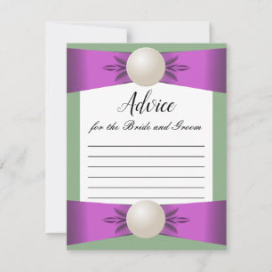 Conselho Cartão de Aviso de Casamento de Fita Lilac & Sage 