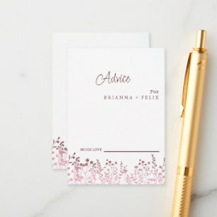 Conselho Cartão de Aviso de Casamento de Flor Selvagem Colo