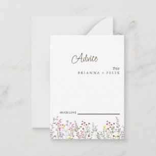 Conselho Cartão de Aviso de Casamento de Flor Selvagem Colo