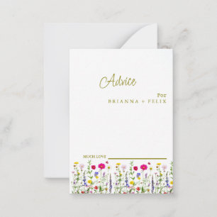 Conselho Cartão de Aviso de Casamento de Flor Selvagem Colo
