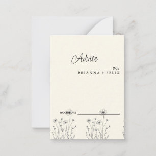 Conselho Cartão de Aviso de Casamento de Flor Selvagem Colo