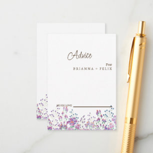 Conselho Cartão de Aviso de Casamento de Flor Selvagem Colo