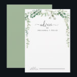 Conselho Cartão de Aviso de Casamento Eucalyptus Verde Mini<br><div class="desc">Este cartão verde minimalista de casamento do eucalipto é perfeito para um casamento moderno. O design apresenta galhos e folhas botânicas elegantes e desenhadas a aquarela, desenhadas à mão, adornando quadros geométricos. Estas cartas são perfeitas para um casamento, chá de panela, chá de fraldas, festa de formatura e muito mais....</div>