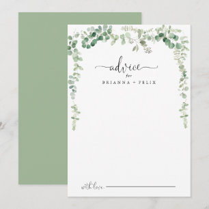 Conselho Cartão de Aviso de Casamento Eucalyptus Verde Mini