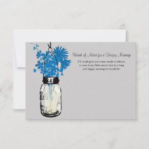 Conselho Cartão de Aviso de Casamento - Mason Jar