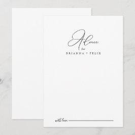 Conselho Cartão de Aviso de Casamento Minimalista Clássico