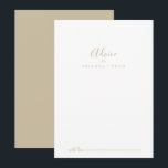 Conselho Cartão de Aviso de Casamento Simples e Dourado<br><div class="desc">Este simples cartão de conselho minimalista de ouro é perfeito para um casamento moderno. O design simples e elegante apresenta a tipografia clássica e de rico em ouro. Estas cartas são perfeitas para um casamento, chá de panela, chá de fraldas, festa de formatura e muito mais. Personalize as cartas com...</div>