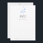 Conselho Cartão de Aviso de Chá de fraldas de Garoto de Cor<br><div class="desc">Este cartão de conselho de chá de fraldas de aquarela é perfeito para um simples chá de fraldas e pode ser usado para qualquer evento. O doce design apresenta corações pastéis de aquarela fofinhos com tons de azul escuro, azul brilhante, azul claro e lacrimejo. Esses cartões de aviso podem ser...</div>