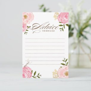 Conselho Cartão de Aviso de Chá de fraldas II para Flores d