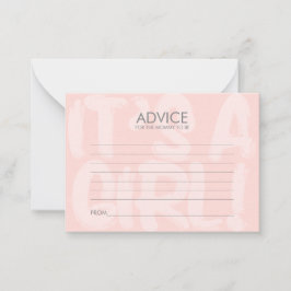 Conselho Cartão De Aviso De Chá de fraldas Rosa De grafite 