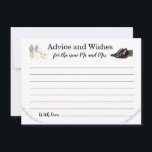 Conselho Cartão de Aviso de Desejo de Casamento<br><div class="desc">Casamento Deseja Bem Cartão de Aconselhamento de Casamento Placa de Alto Calcanhar Pérolas de calçado de Vestido Masculinas</div>