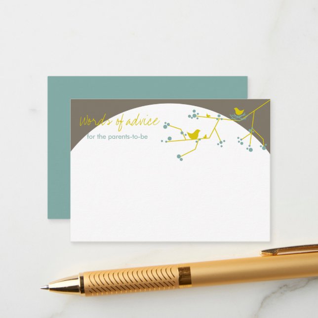 Conselho Cartão de Aviso de Jogo para Chás de fraldas da Fa (Frente/Verso In Situ)