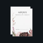 Conselho Cartão de Aviso Floral de Casamento Burgundy Boho<br><div class="desc">Este cartão de conselho floral de Burgundy Boho é perfeito para o seu elegante casamento boêmico de verão. Com flores rosa de aquarela modernas e poeirentas,  verde escuro,  incluindo toques de peônia,  borboleta,  e rosa-pincelado,  é certo que completará a aparência que você deseja.</div>