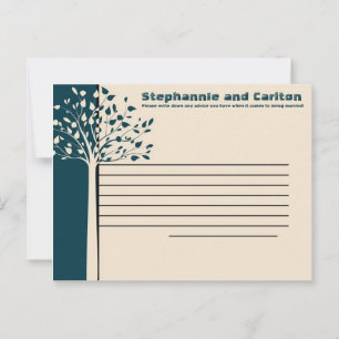 Conselho Cartão de Aviso Gravável de Casamento de Árvore de