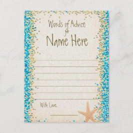 Conselho Cartão de Aviso | Ocean Confetti