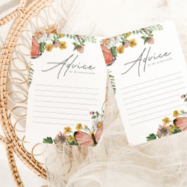 Conselho Cartão de Aviso para Chás de fraldas de Flor Selva