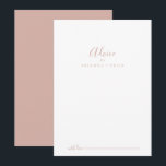 Conselho Cartão de Aviso Simples de Casamento Simples rosa<br><div class="desc">Este simples cartão de conselho minimalista de ouro rosa é perfeito para um casamento moderno. O design simples e elegante apresenta a tipografia de script clássico e de rico em rosa-ouro. Estas cartas são perfeitas para um casamento, chá de panela, chá de fraldas, festa de formatura e muito mais. Personalize...</div>