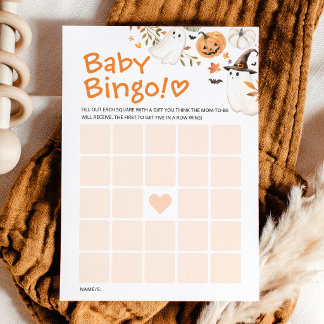 Conselho Cartão de Bingo de Chuvinha de Bebê de Halloween L