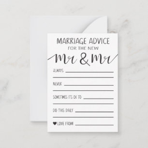 Conselho Cartão De casamento Para O Novo Sr. E Sr.