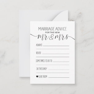 Conselho Cartão De casamento Para O Novo Sr. E Sra.
