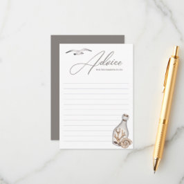 Conselho Cartão de Chá de fraldas Costeiro Náutico