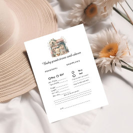 Conselho Cartão de Chá de fraldas de previsão de bebê do ca