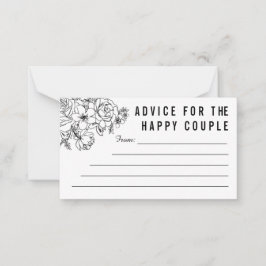 Conselho Cartão de conselhos de casamento floral moderno pr