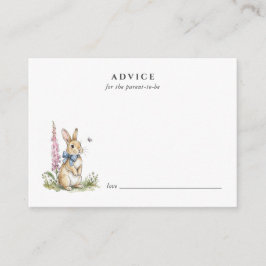 Conselho Cartão de conselhos de coelho em aquarela fofa par