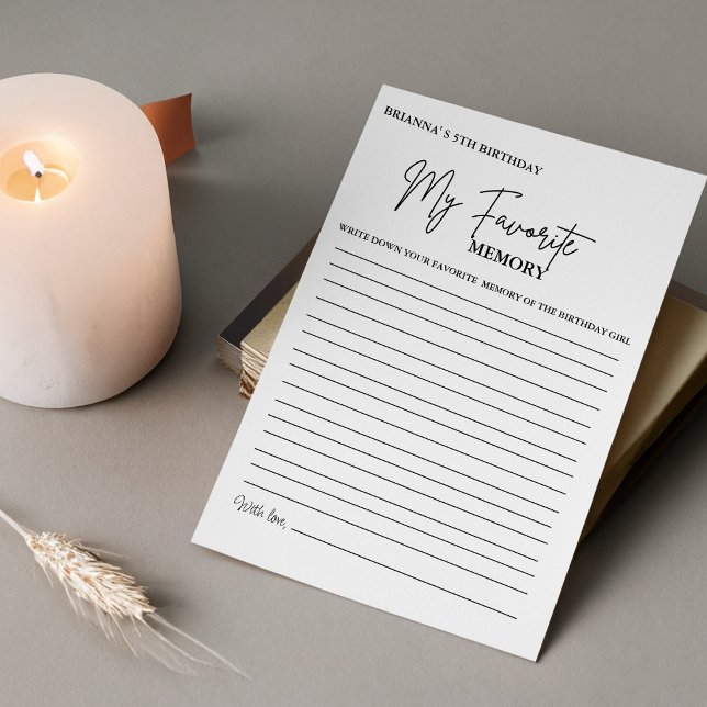 Conselho Cartão de jogo de memória Mínimo de Aniversário Mo (Criador carregado)