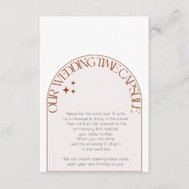 Conselho cartão de papelaria da cápsula do casamento