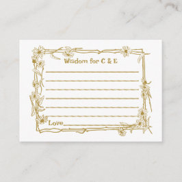 Conselho Cartão de Sabedoria/Aviso de Casamento para Convid