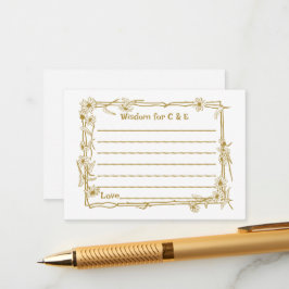 Conselho Cartão de Sabedoria/Aviso de Casamento para Convid