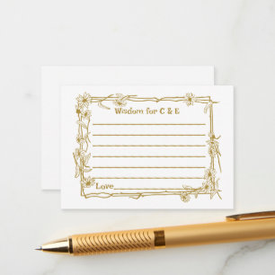 Conselho Cartão de Sabedoria/Aviso de Casamento para Convid