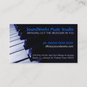 Conselho Cartão de visita de Música do Teclado Piano
