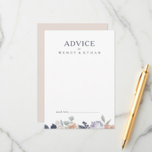 Conselho Cartão Simples de Aviso de Casamento Floral