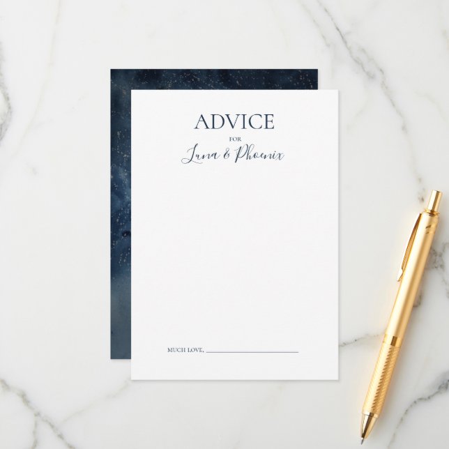 Conselho Celestial Night Sky | Cartão de conselheiro para c (Frente/Verso In Situ)