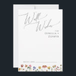 Conselho Colorida Wildflower | Cartão de Desejo de Casament<br><div class="desc">Este girassol colorido | o cartão de desejos de casamento é perfeito para o seu casamento simples e caprichoso de verão do arco-íris. Os florais cor-de-rosa brilhante, encantado, amarelo, laranja e dourado dão a este produto a sensação de um jardim primavera hippie elegante minimalista. A design moderna é a arte...</div>