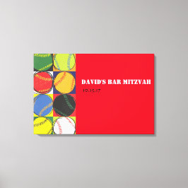 Conselho de Canvas de Entrada do Baseball Retroati