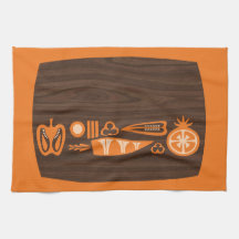 Conselho de corte e vegetação laranja, toalha de c